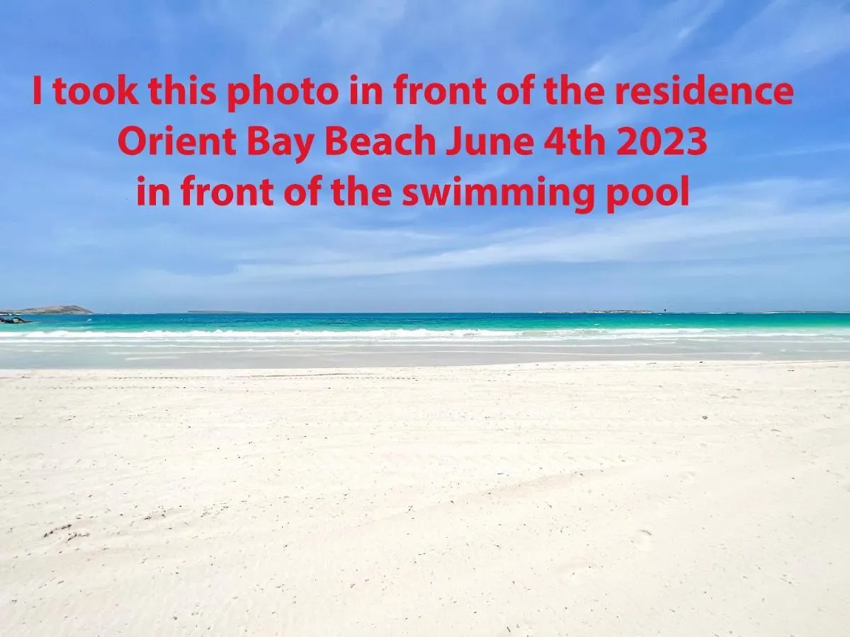 Top Floor Unit 520 Ft2 - 48 M2 With Stunning Dominant View On Ocean, St Barth, Orient Bay Cul de Sac Sint Maarten/Saint Martin